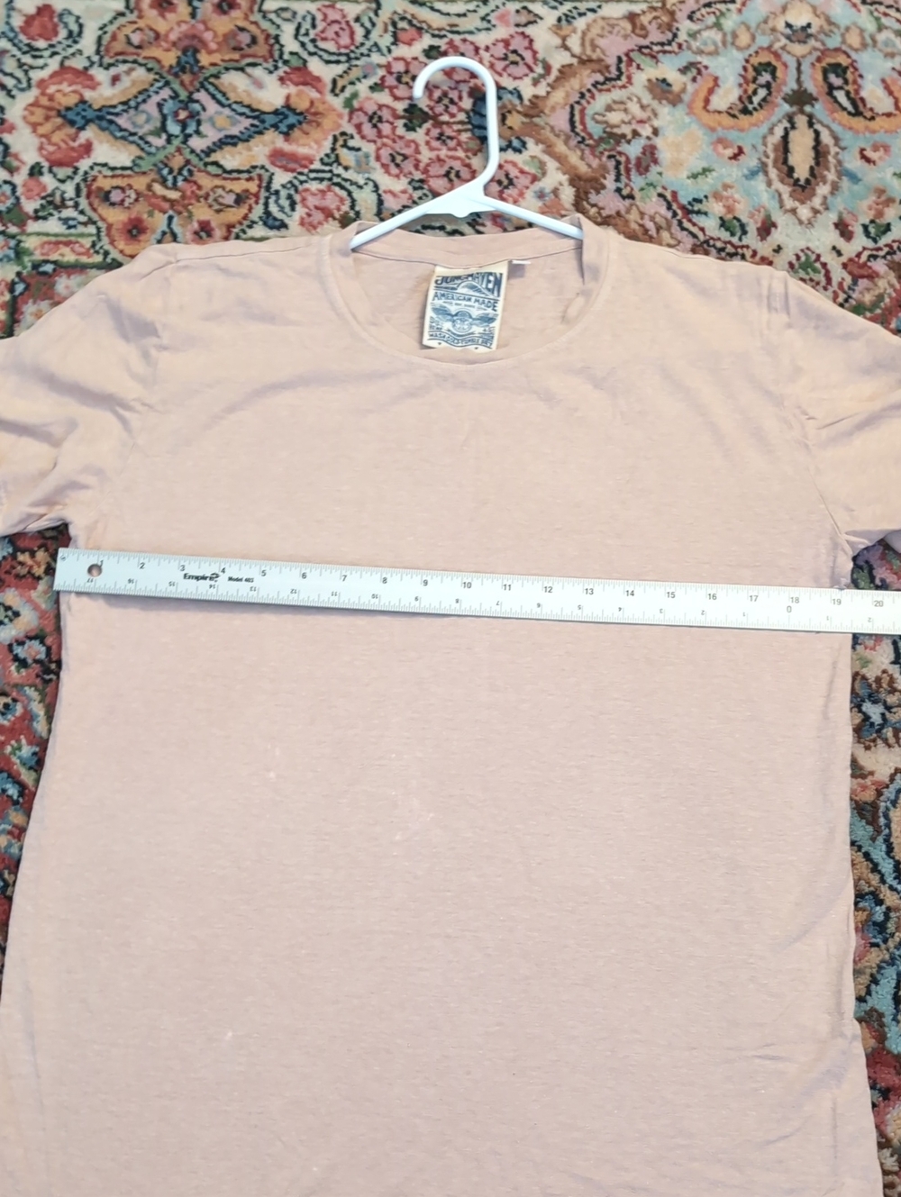 Jungmaven Men's Crewneck T‑Shirt in Light Pink - Picture 3 of 5